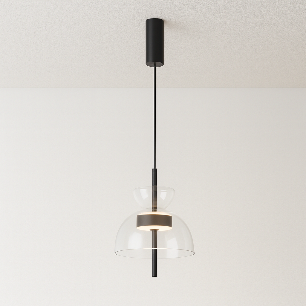 Luminária Pendente Moderna Minimalista LED Vidro Candablo