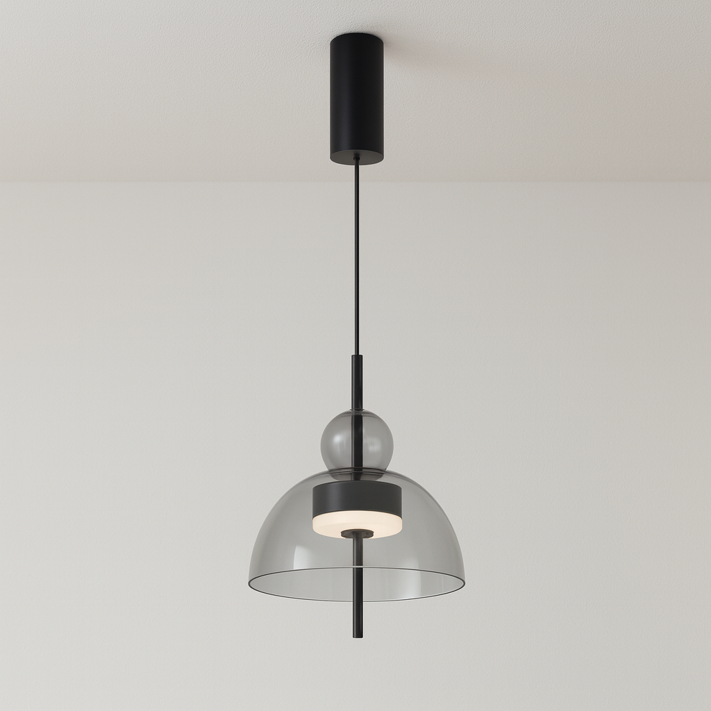 Luminária Pendente Moderna Minimalista LED Vidro Candablo