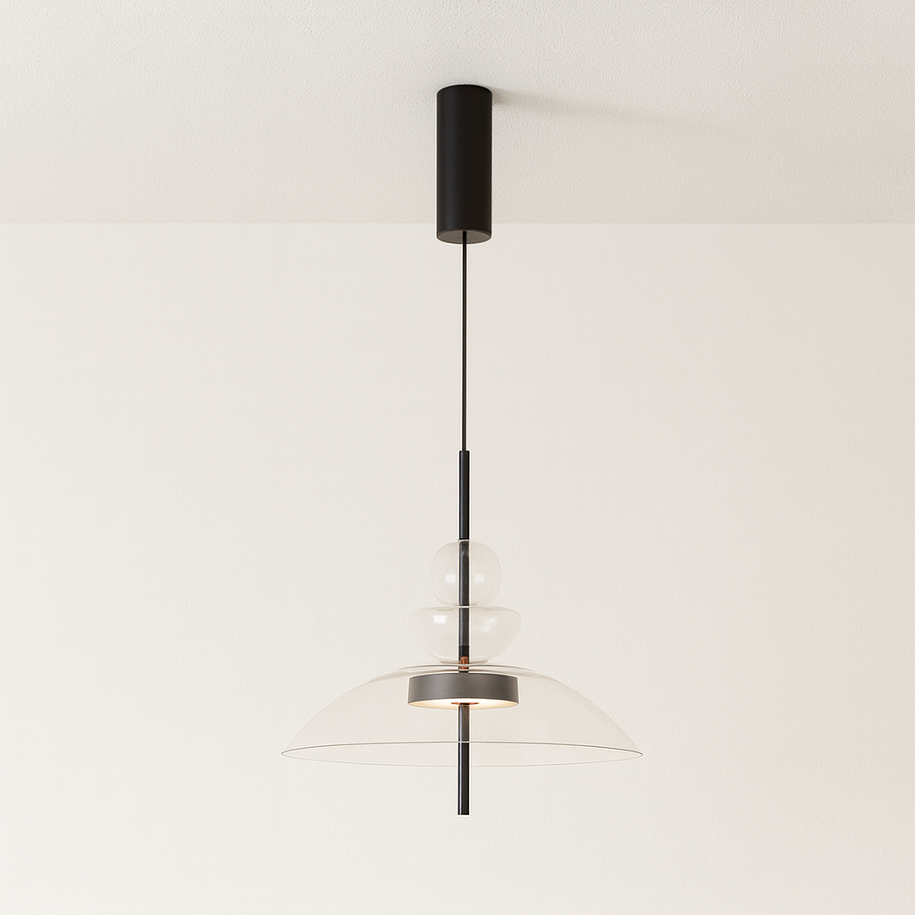 Luminária Pendente Moderna Minimalista LED Vidro Candablo
