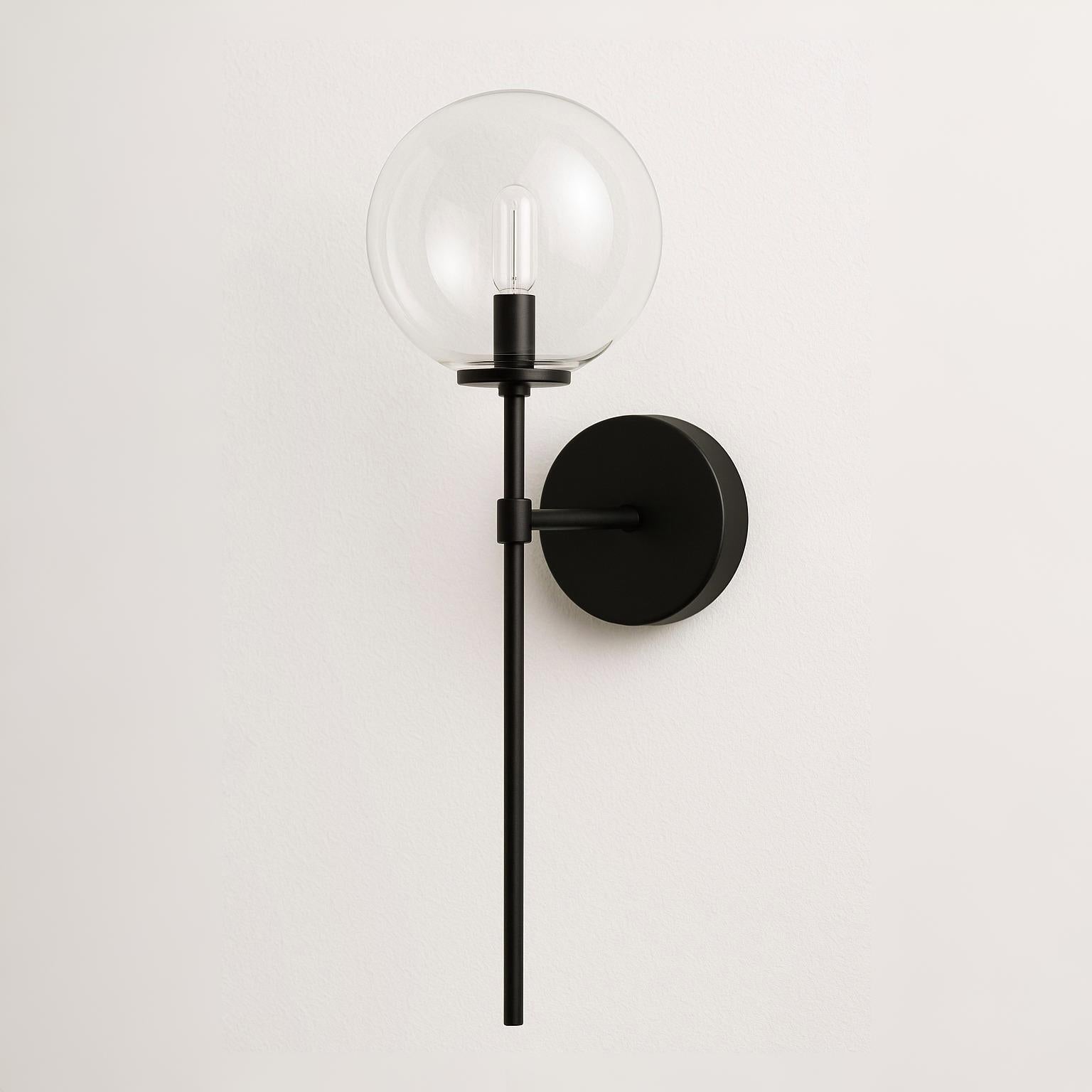 Luminária Arandela Moderna Minimalista Metal Vidro Sia Lux