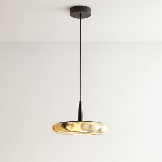 Luminária Pendente Moderna Minimalista Mármore Metal Paistu