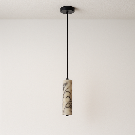 Luminária Pendente Moderna Minimalista LED Mármore Metal Tori