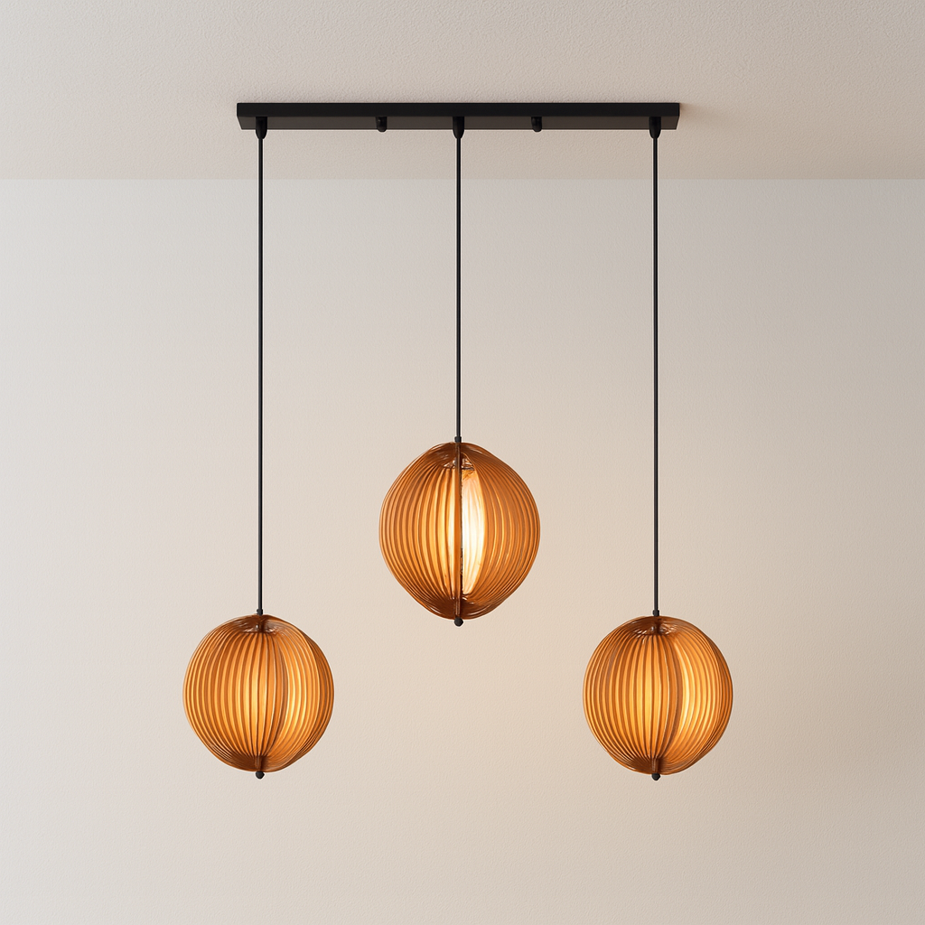 Luminária Pendente Moderna Minimalista Madeira Lium
