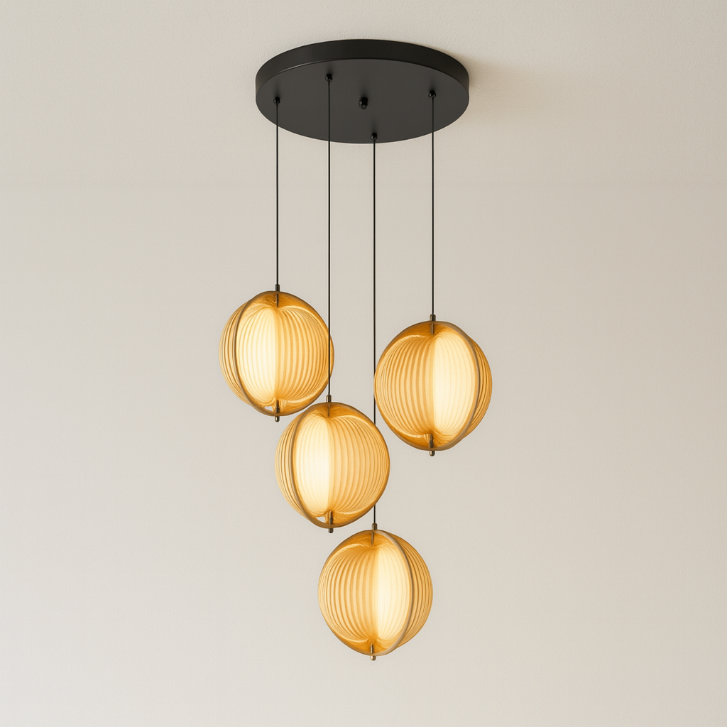 Luminária Pendente Moderna Minimalista Madeira Lium