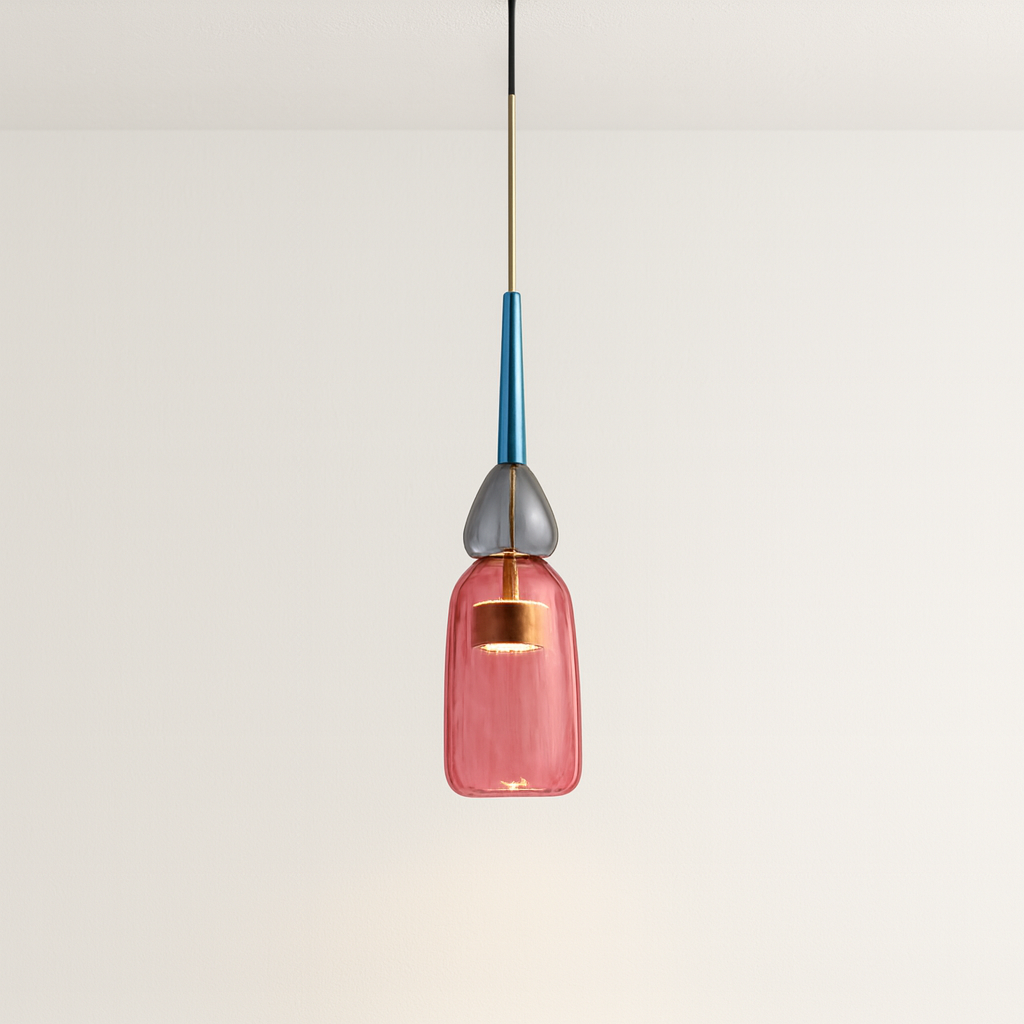 Luminária Pendente Moderna Minimalista LED Vidro Lumière