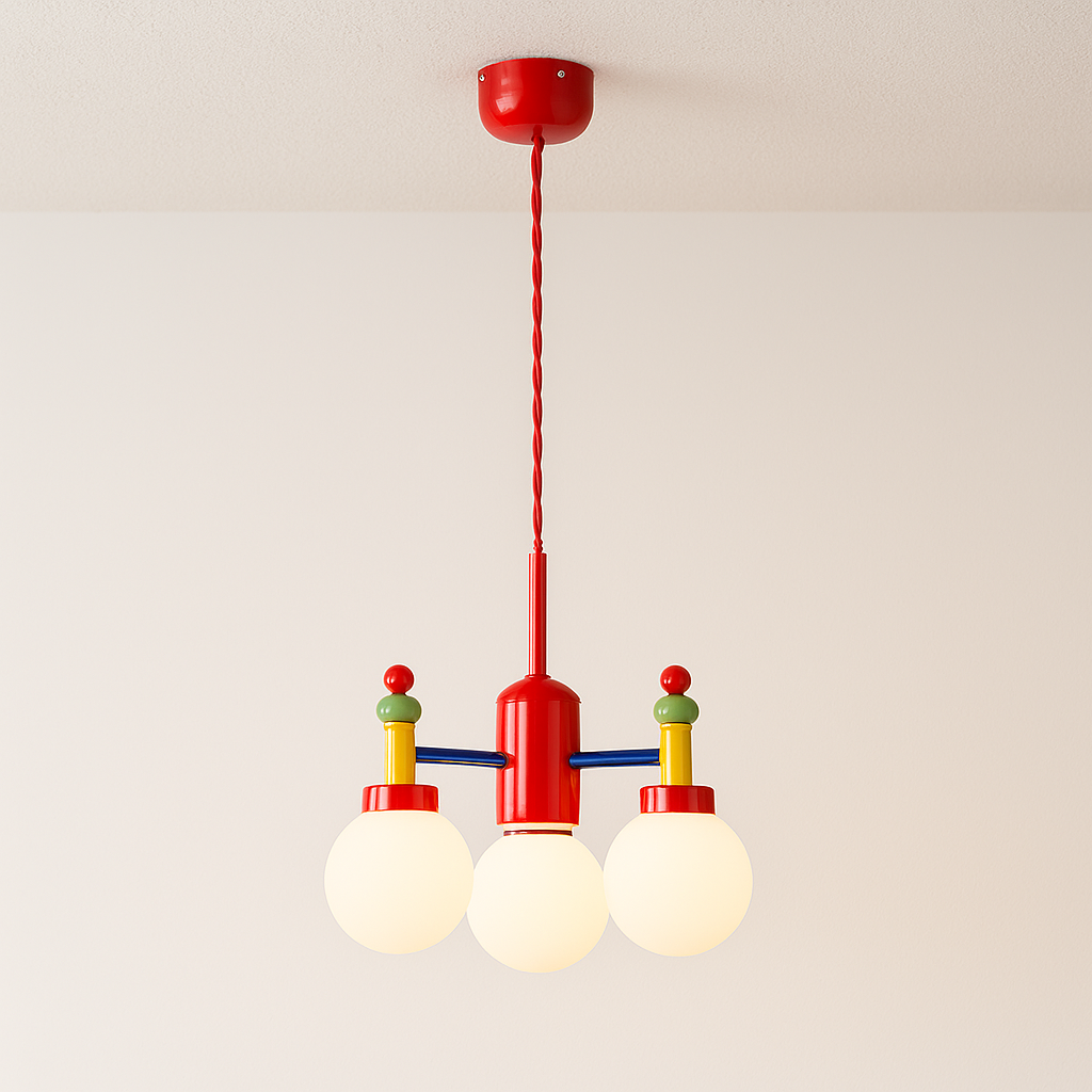  Luminária Pendente Moderna Minimalista Infantil Metal Vidro Ziago