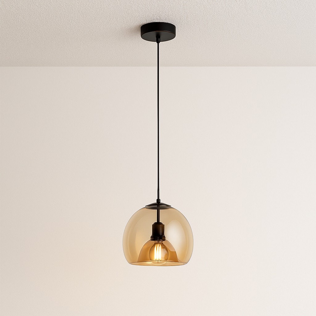 Luminária Pendente Moderna Minimalista Vidro Chianca