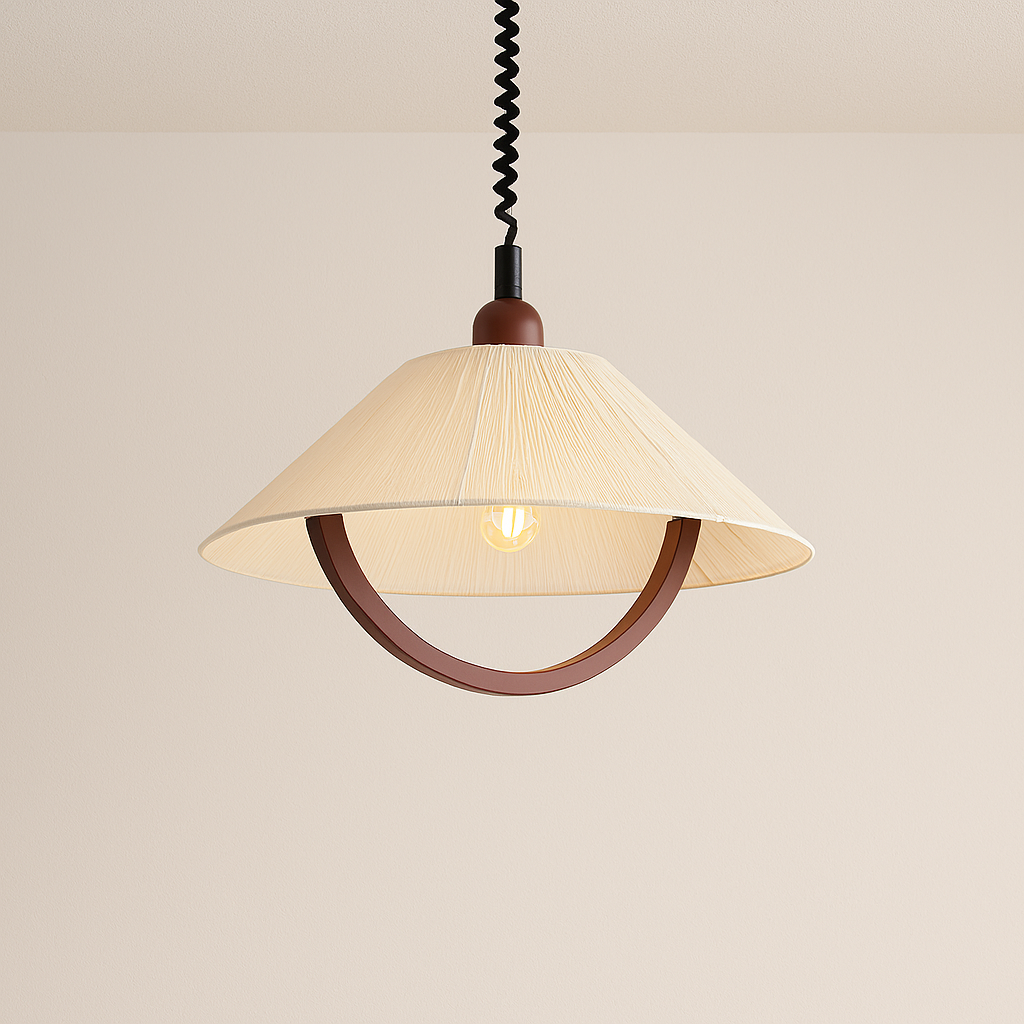Luminária Pendente Moderna Minimalista Tecido Maore