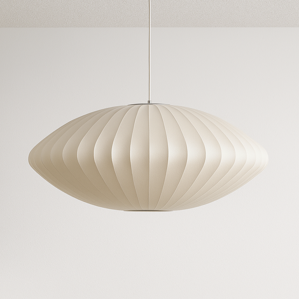 Luminária Pendente Moderna Minimalista Tecido Pear Nilsen Barble