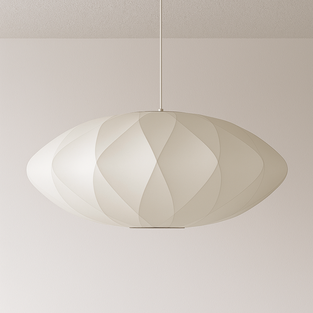 Luminária Pendente Moderna Minimalista Tecido Pear Nilsen Barble