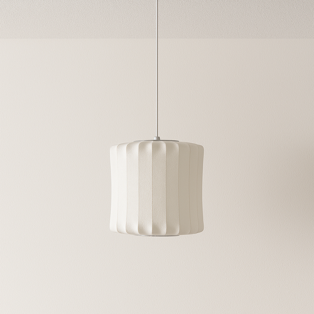 Luminária Pendente Moderna Minimalista Tecido Pear Nilsen Barble