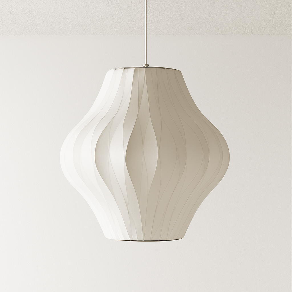 Luminária Pendente Moderna Minimalista Tecido Pear Nilsen Barble