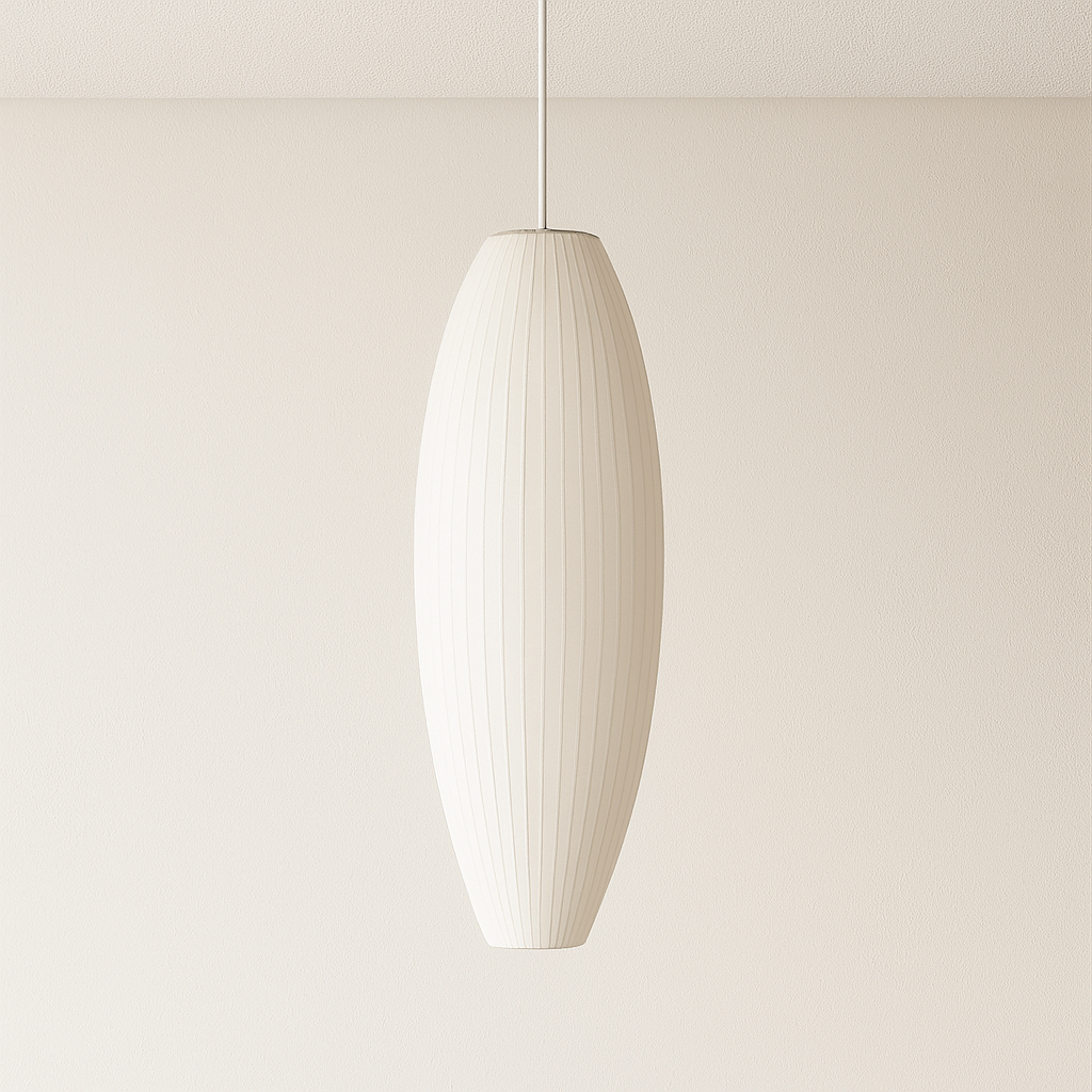 Luminária Pendente Moderna Minimalista Tecido Pear Nilsen Barble