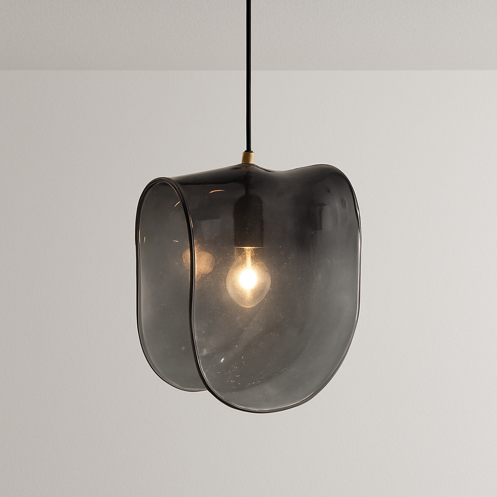 Luminária Pendente Moderna Minimalista Vidro Ilusion