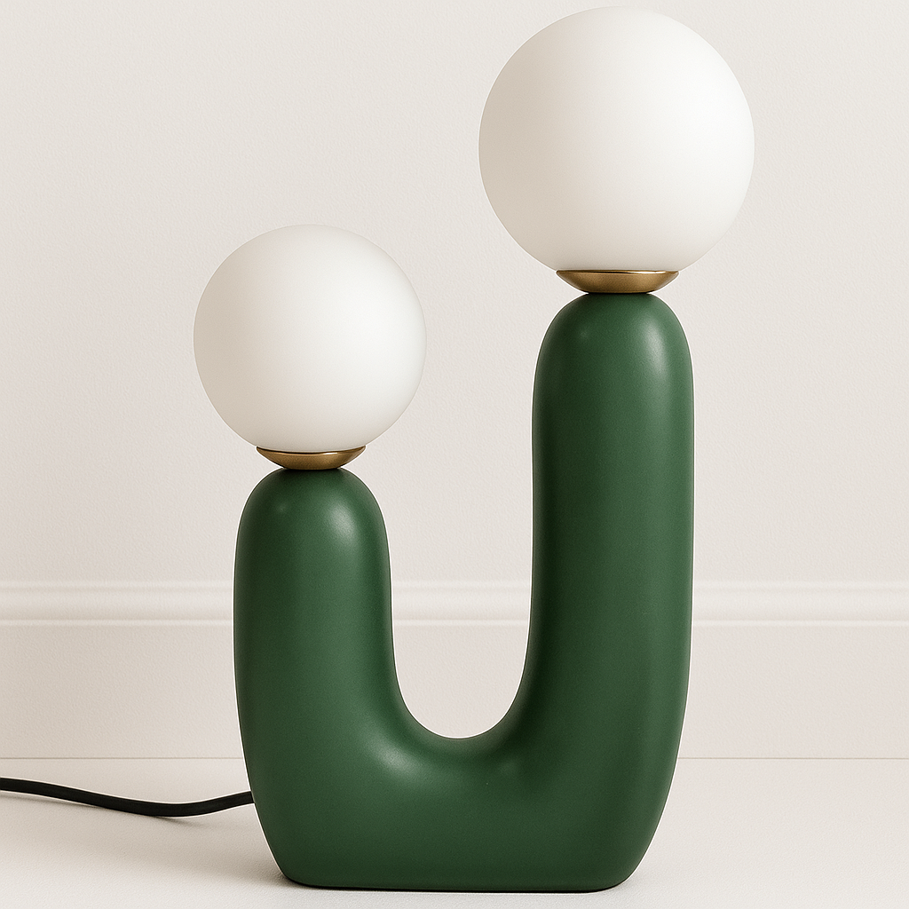 Luminária de Mesa Moderna Minimalista Globo Vidro Orgânica Paint