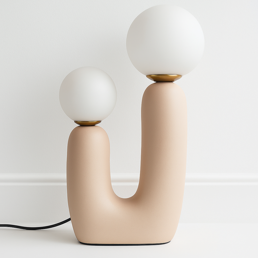 Luminária de Mesa Moderna Minimalista Globo Vidro Orgânica Paint