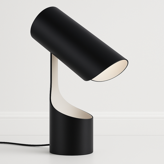 Luminária de Mesa Moderna Minimalista Metal Preto Hallie