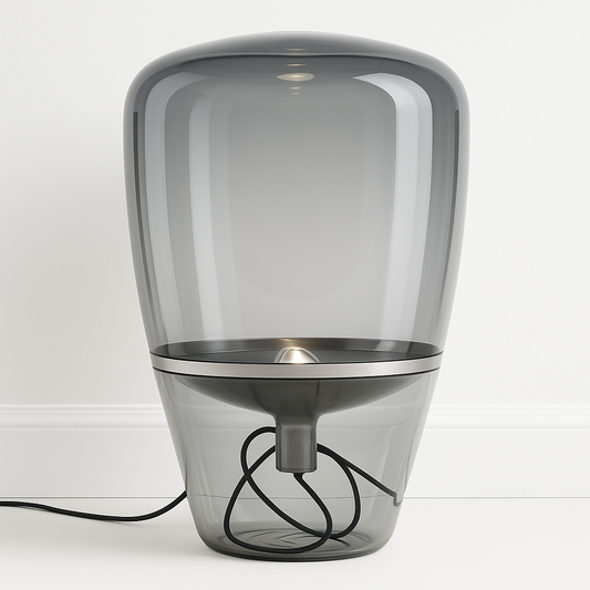 Luminária de Mesa Abajur Moderna Minimalista Vidro Kemp