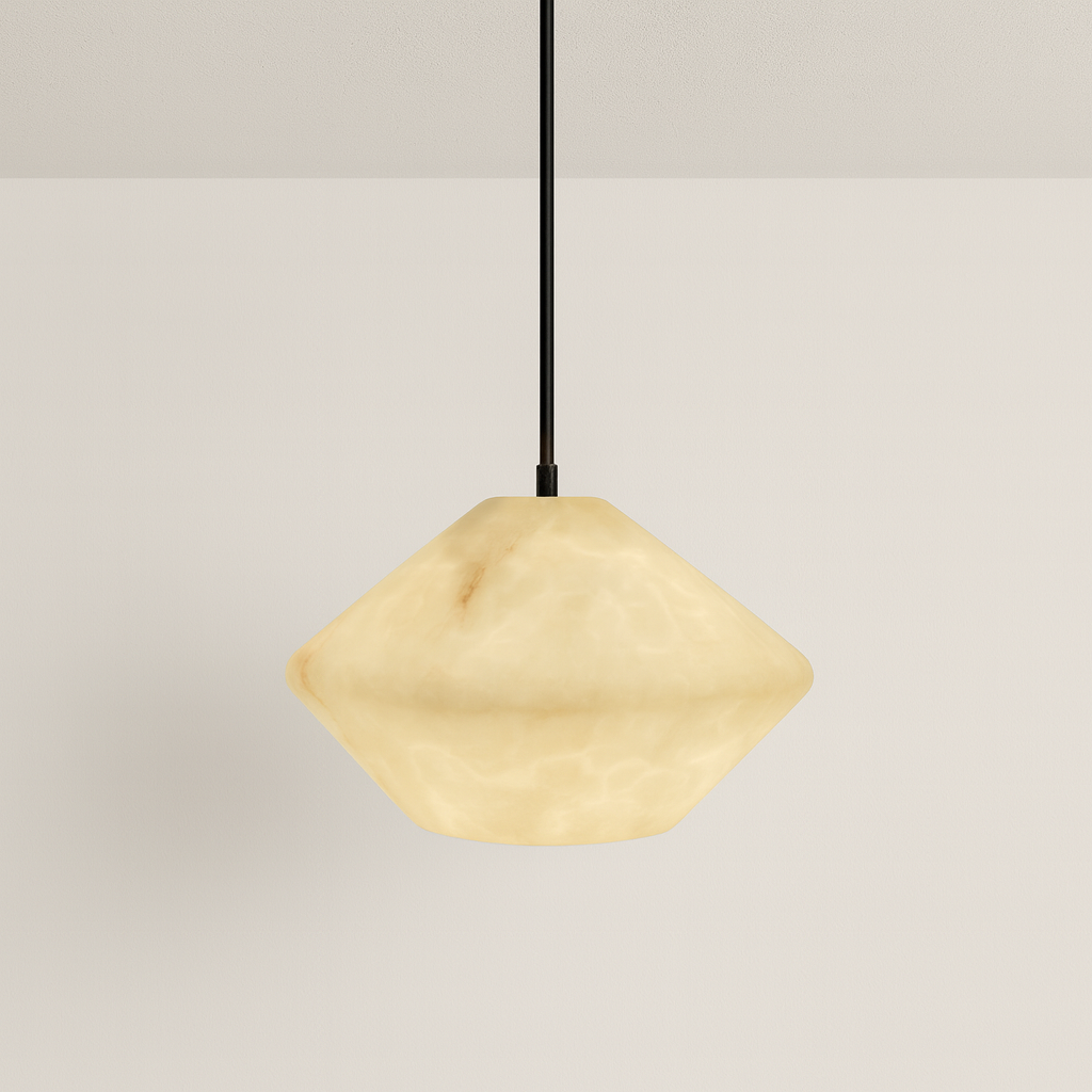 Luminária Pendente Moderna Minimalista Mármore Metal Hanila