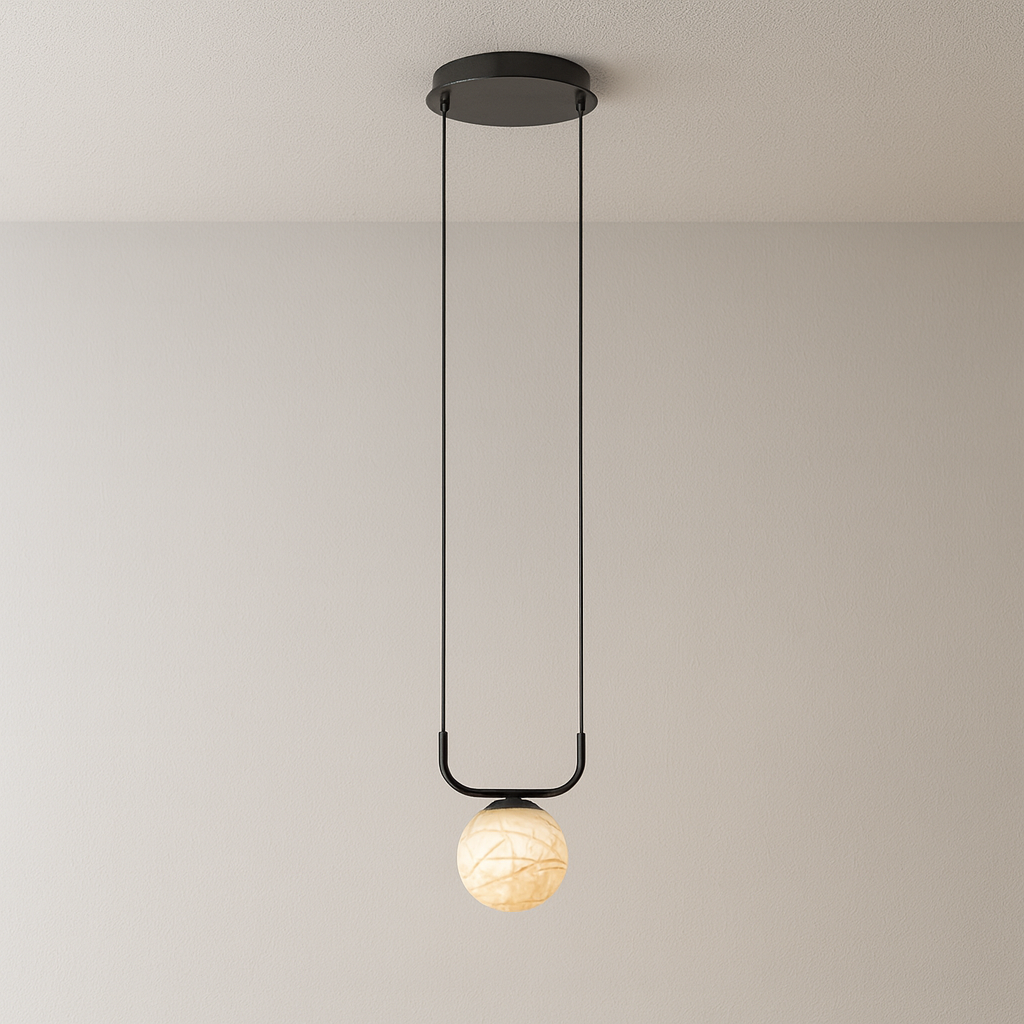 Luminária Pendente Moderno Minimalista Mármore Metal Kose