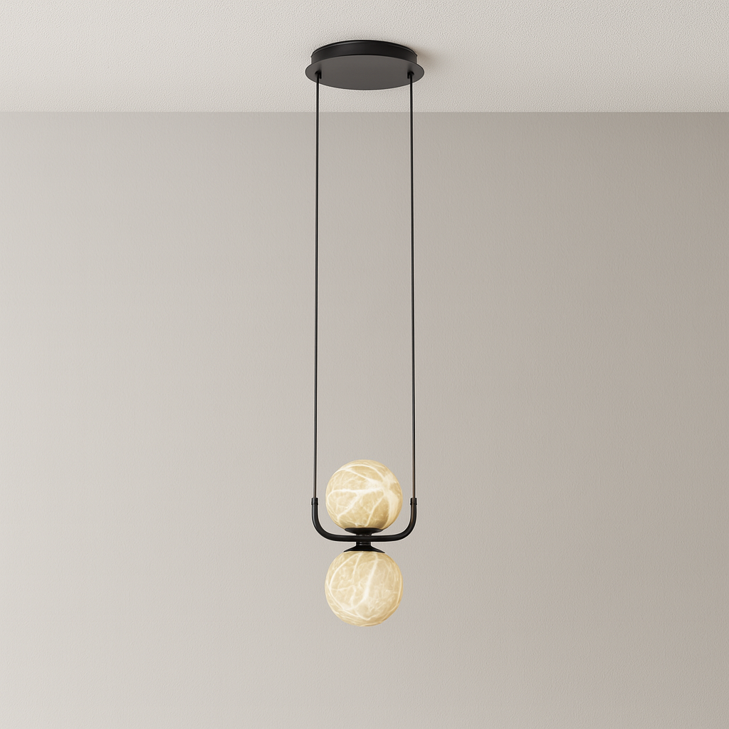 Luminária Pendente Moderno Minimalista Mármore Metal Kose
