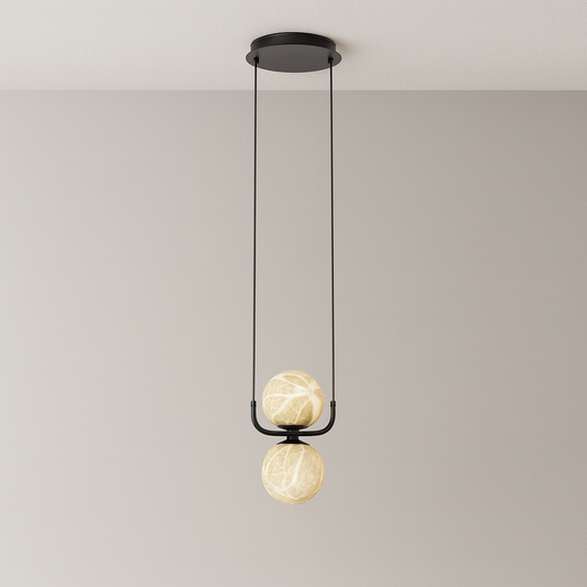 Luminária Pendente Moderno Minimalista Mármore Metal Kose