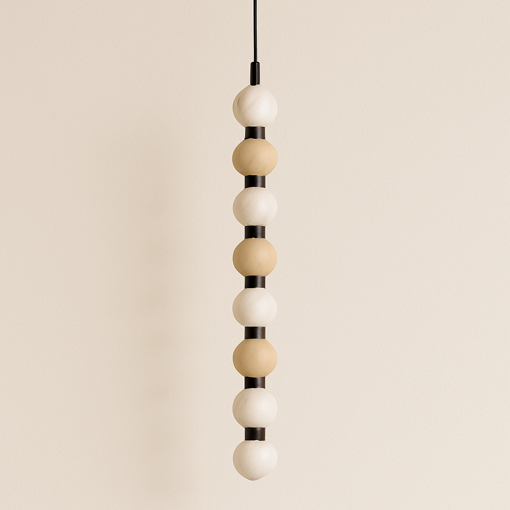 Luminária Pendente Moderna Minimalista LED Mármore Metal Masat