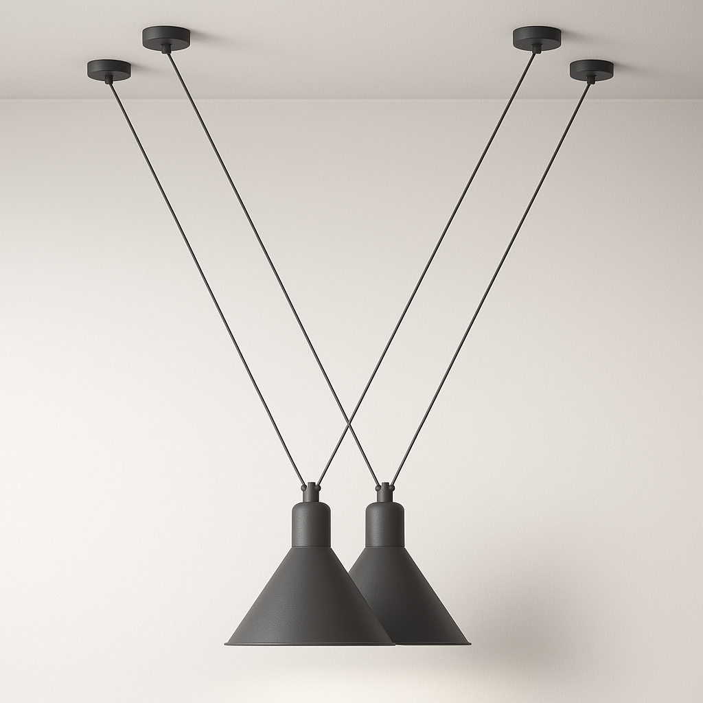 Luminária Pendente Moderna Minimalista Industrial Metal Vega