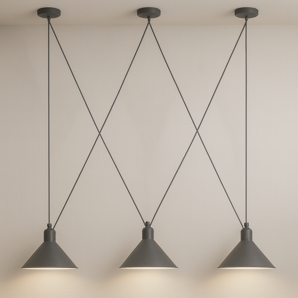 Luminária Pendente Moderna Minimalista Industrial Metal Vega