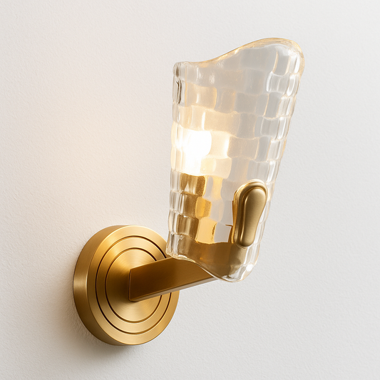 Luminária Arandela Moderna Minimalista Vidro Metal Kalifa