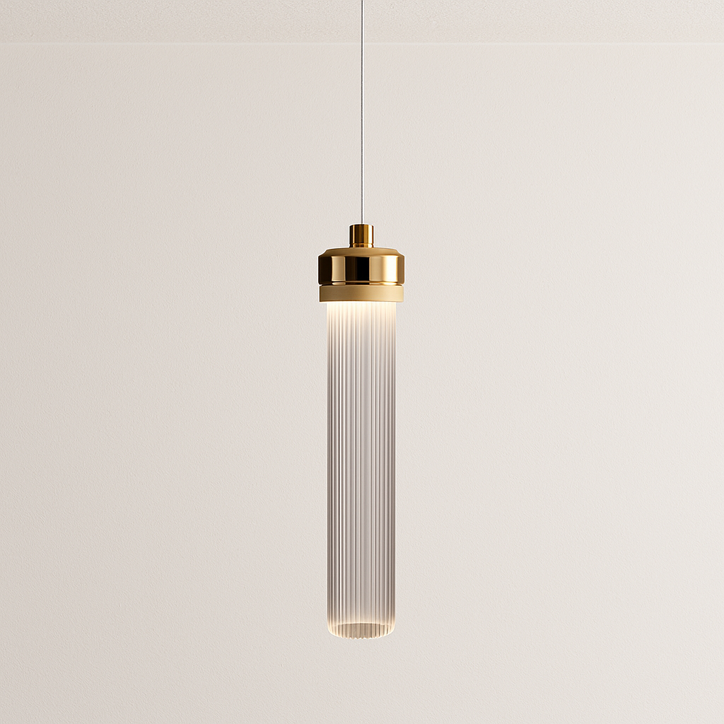 Luminária Pendente Moderna Minimalista LED Vidro Chel