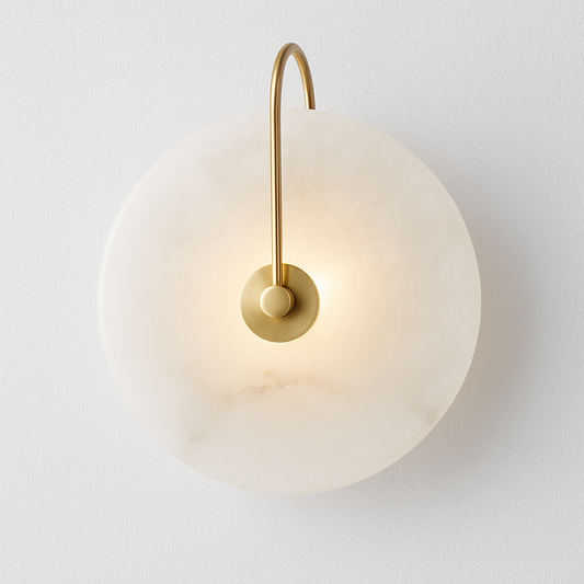 Luminária Arandela Moderna Minimalista Metal Mármore LED Stone