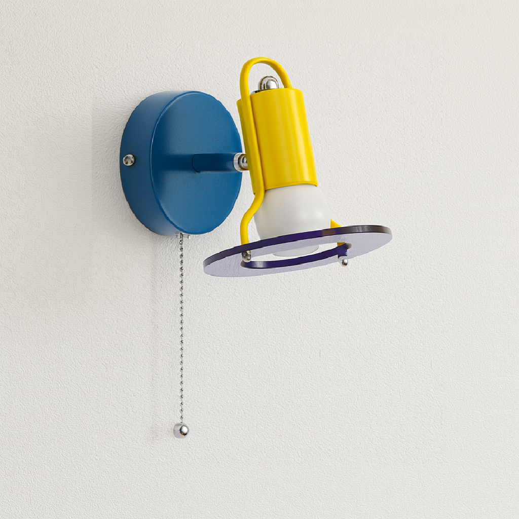 Luminária Arandela Moderna Minimalista Infantil Articulada Metal Acrílico Luhan