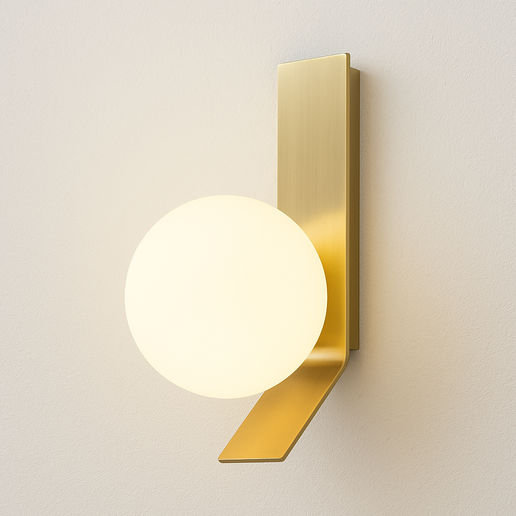 Luminária Arandela Moderna Minimalista Globo de Vidro Luxon