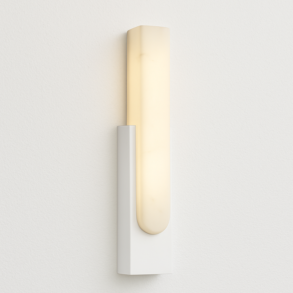 Luminária Arandela Moderna Minimalista LED Mármore Metal Lazerd