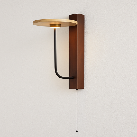 Luminária Arandela Moderna Minimalista LED Madeira Mármore Travertino Coelli