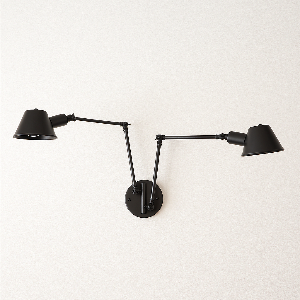 Luminária Arandela Moderna Minimalista Retrô Industrial Articulada Metal Ziri