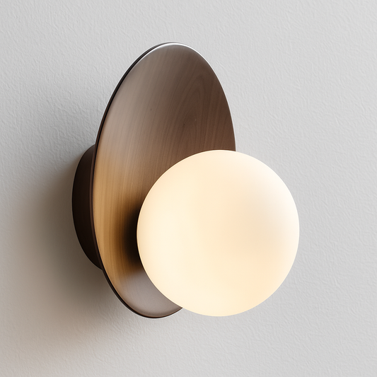 Luminária Arandela Moderna Minimalista LED Madeira Ilumi