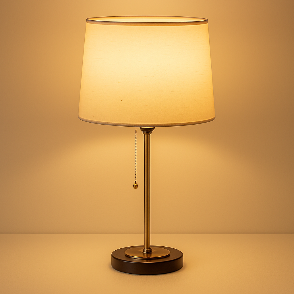 Luminária de Mesa Moderna Minimalista Madeira Metal Cúpula Lyra