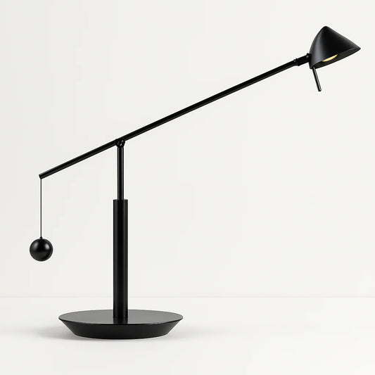 Luminária de Mesa Abajur Moderna Minimalista LED Metal Preto Flux