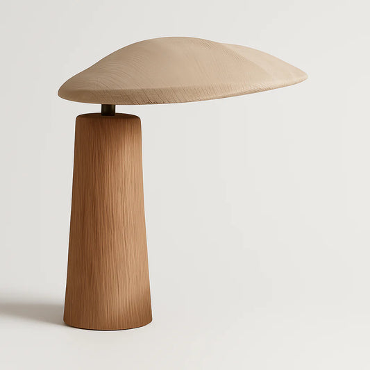 Luminária de Mesa Abajur Moderna Minimalista Madeira Rava