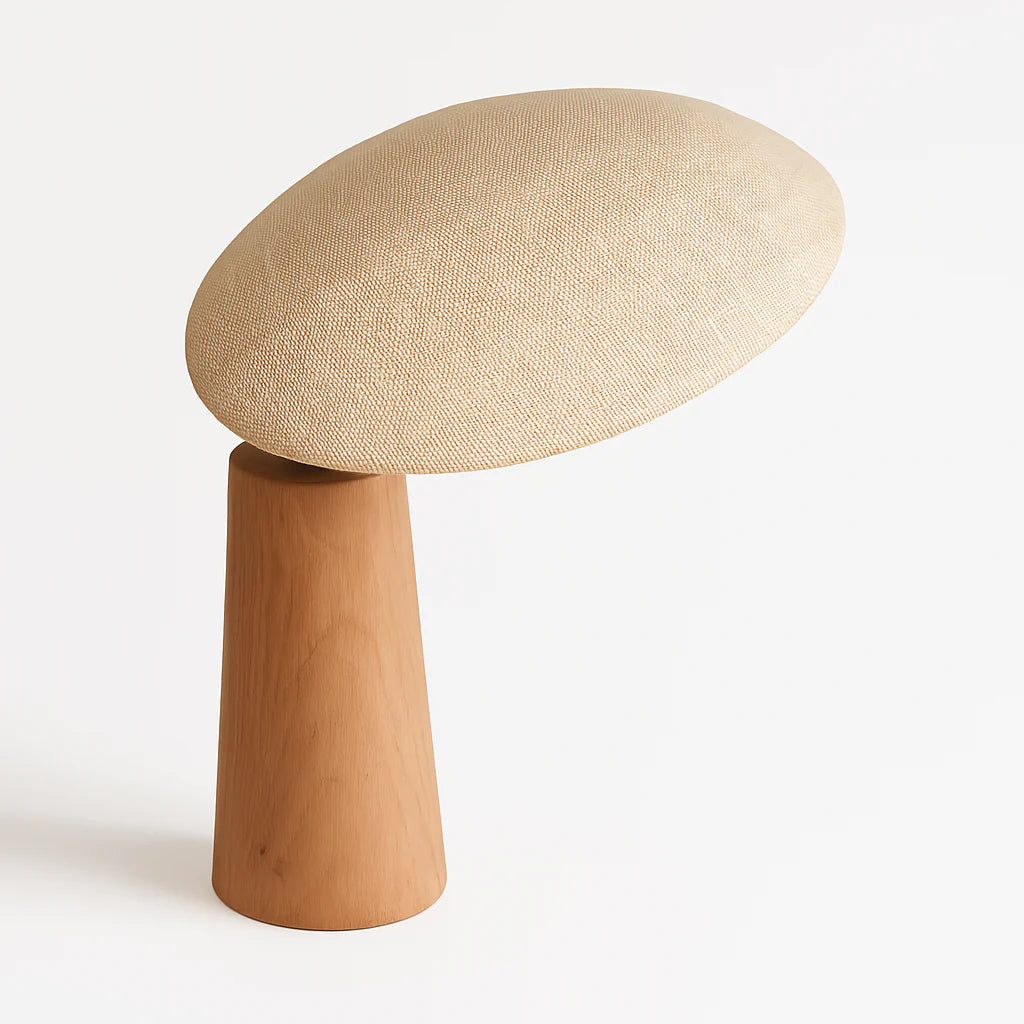 Luminária de Mesa Abajur Moderna Minimalista Madeira Rava