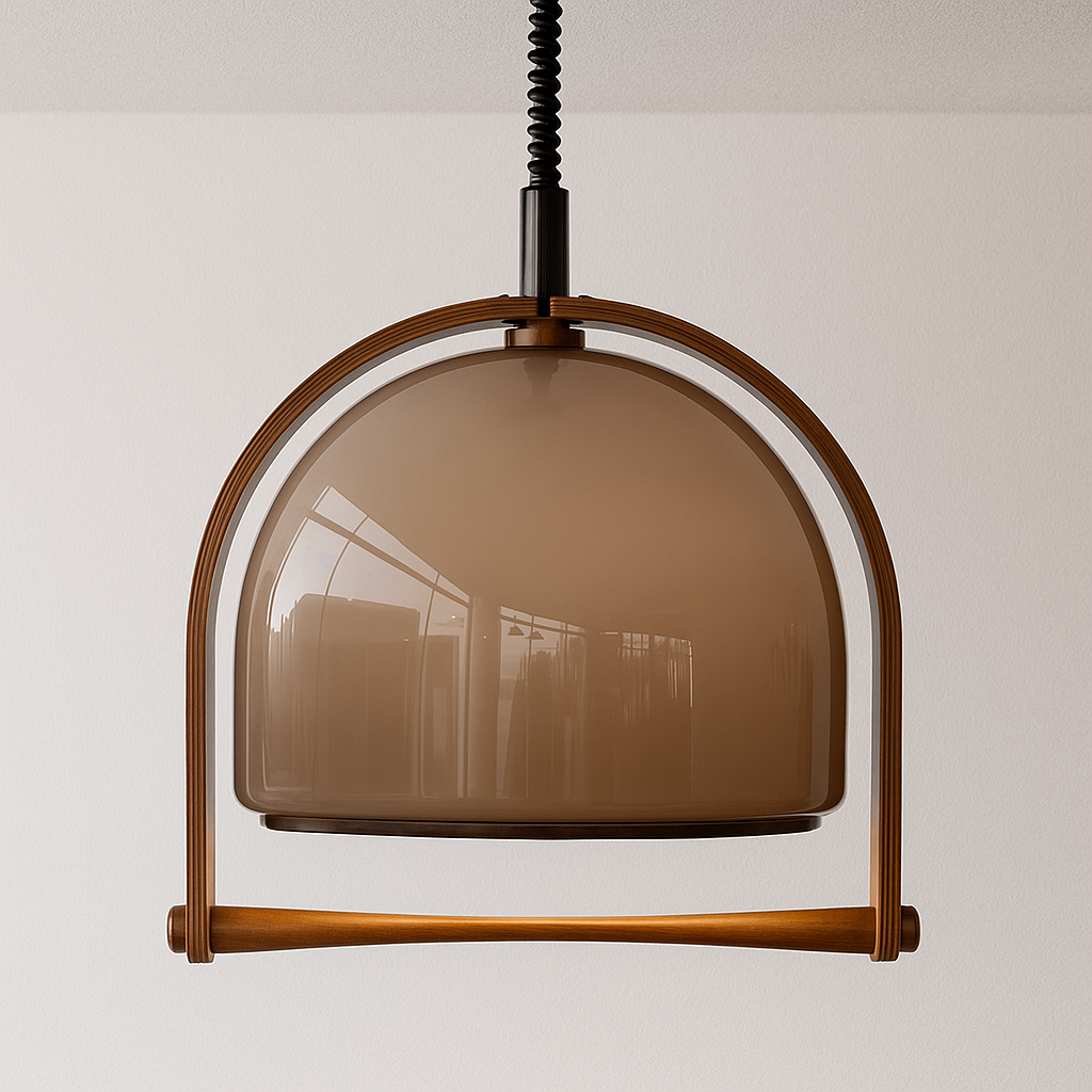 Luminária Pendente Moderna Minimalista Vidro Elbo