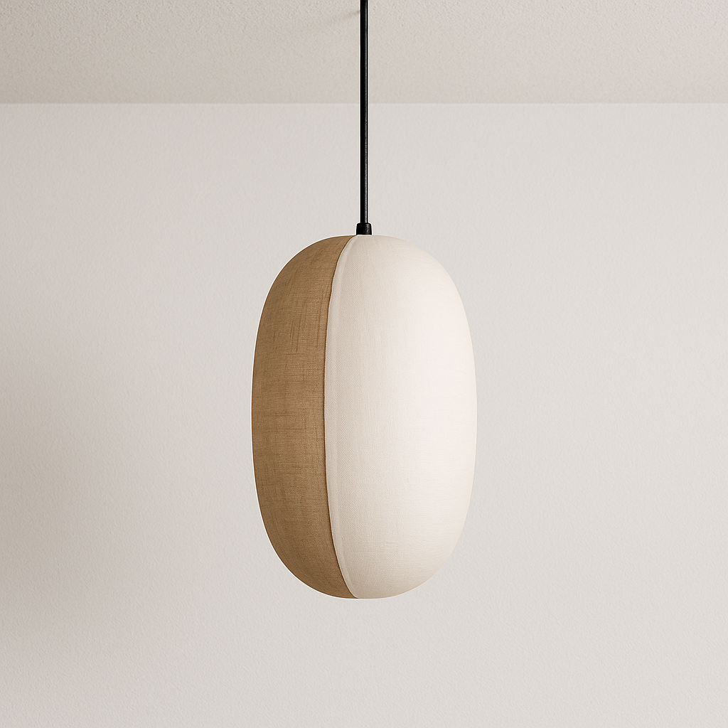 Luminária Pendente Moderna Minimalista LED Tecido Miralum