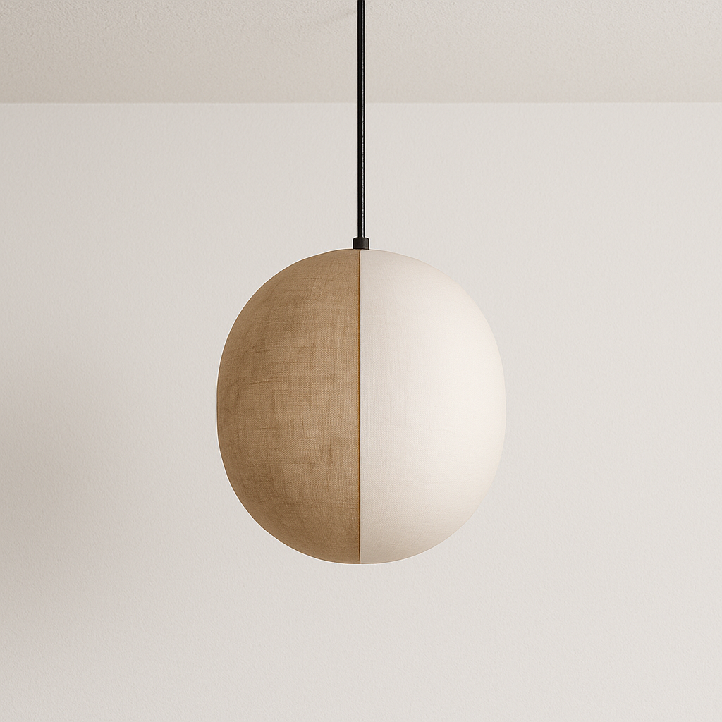 Luminária Pendente Moderna Minimalista LED Tecido Miralum