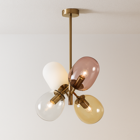 Luminária Pendente Moderno Minimalista Globo de Vidro Colores
