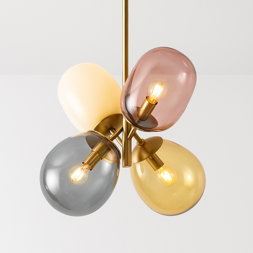 Luminária Pendente Moderno Minimalista Globo de Vidro Colores