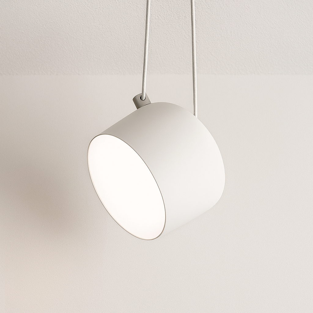 Luminária Pendente Moderna Minimalista Fantasy 1 Cúpula Branco Ø18cm