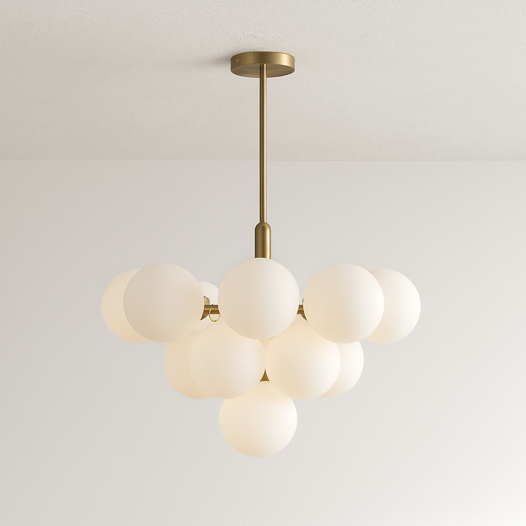 Luminária Pendente Moderno Minimalista Cúpula Vidro Wolk