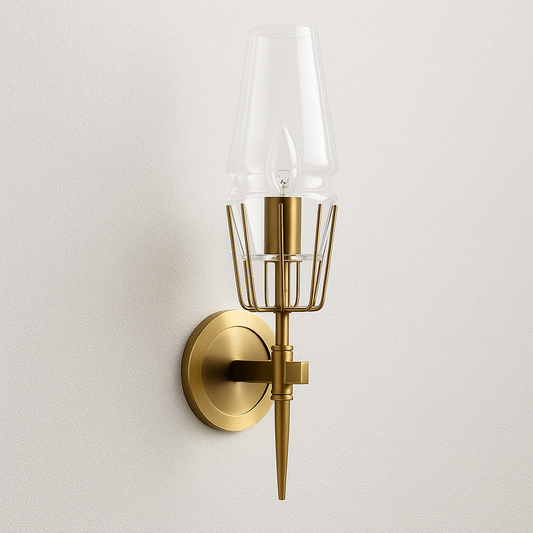 Luminária Arandela Moderna Minimalista Metal Vidro Luxi